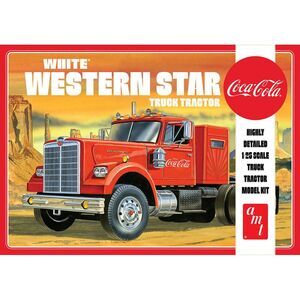 White Western Star Semi Tractor (Coca Cola) AMT Model Kit  COLLECTIBLES